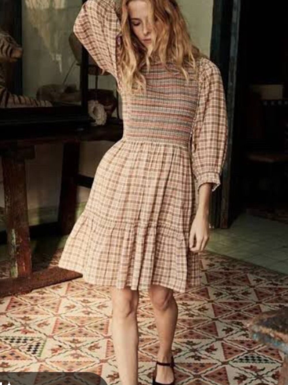 Doen Leda Dress XS, Austin Plaid, 100% Cotton
